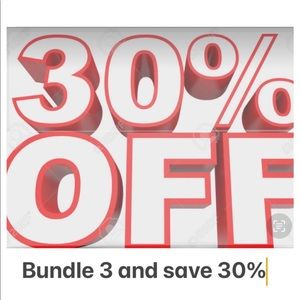 Bundle 3 items for 30% discount!